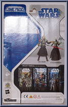 Asajj Ventress / Tol Skorr (Republic) from Star Wars - Legacy Collection - Comic Packs - Blue / White Packaging manufactured by Hasbro [Back]