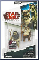 Ewoks (Paploo & NoAhpakk) from Star Wars - Legacy Collection - Red / White Cards manufactured by Hasbro [Front]