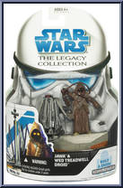 Jawa & WED Treadwell Droid from Star Wars - Legacy Collection - Blue / White Cards manufactured by Hasbro [Front]