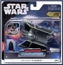 Darth Vader's Tie Advanced (Starfighter Class) from Star Wars - Micro Galaxy Squadron - Series 1 manufactured by Jazwares [Front]