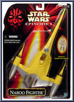 Naboo Fighter (with Anakin Skywalker) from Star Wars - Phantom Menace - Foreign Exclusive - 2" Scale manufactured by Hasbro [Front]