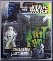 Snowtrooper (E-Web Heavy Repeating Blaster) from Star Wars - Power of the Force II - Deluxe Figures manufactured by Kenner [Front]