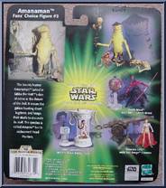 Amanaman with Salacious Crumb from Star Wars - Power of the Jedi - Deluxe Figures manufactured by Kenner [Back]