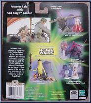 Princess Leia (with Sail Barge Cannon) from Star Wars - Power of the Jedi - Deluxe Figures manufactured by Kenner [Back]