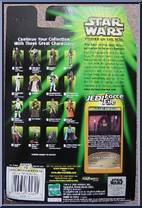 Saesee Tiin (Jedi Master) from Star Wars - Power of the Jedi - Phantom Menace manufactured by Kenner [Back]