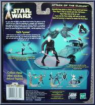Darth Tyranus from Star Wars - Saga - Attack of the Clones - Deluxe Figures manufactured by Hasbro [Back]