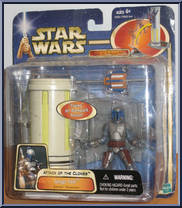 Jango Fett (Kamino Showdown) from Star Wars - Saga - Attack of the Clones - Deluxe Figures manufactured by Hasbro [Front]