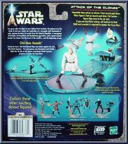 Obi-Wan Kenobi (Force-Flipping Attack) from Star Wars - Saga - Attack of the Clones - Deluxe Figures manufactured by Hasbro [Back]