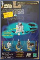 R2-D2 (Coruscant Sentry) from Star Wars - Saga - Attack of the Clones - Background Inserts manufactured by Hasbro [Back]