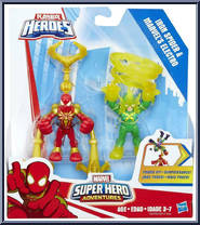 Iron Spider & Marvel's Electro from Super Hero Adventures - 2-Packs manufactured by Hasbro [Front]