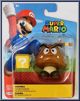Goomba (with Question Block) from Super Mario - Basic Series manufactured by Jakks Pacific [Front]