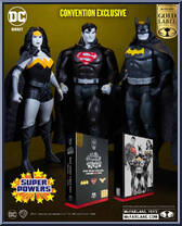Batman / Superman / Wonder Woman (Black & White Accent Edition) (Gold Label) from Super Powers - Multi-Packs manufactured by McFarlane [Loose]