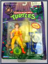 April O' Neil [Reissue] from Teenage Mutant Ninja Turtles - 1995 - Basic Figures (with Coins) manufactured by Playmates [Front]