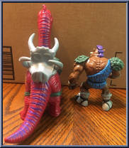 Cave Beast Bebop (with Boadacious Brontosaurus) from Teenage Mutant Ninja Turtles - Cave Turtles manufactured by Playmates [Loose]