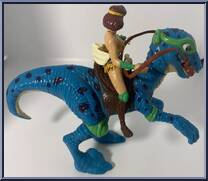 Cave Woman April (with Radical Raptor) from Teenage Mutant Ninja Turtles - Cave Turtles manufactured by Playmates [Loose]