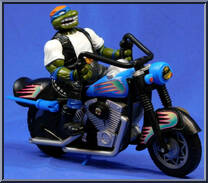 Cruisin' Leo with Classic Sewer Cycle from Teenage Mutant Ninja Turtles - Bodacious Bikers manufactured by Playmates [Loose]