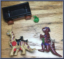 Turtle Transports - Dino Jammin' Combo (with Card) from Teenage Mutant Ninja Turtles - Mini Mutants manufactured by Playmates [Loose]