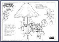 Don's Pizza Powered Parachute from Teenage Mutant Ninja Turtles - Mutant Military - Accessories manufactured by Playmates [Instructions]