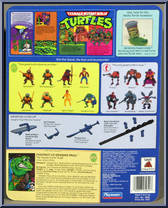 Genghis Frog from Teenage Mutant Ninja Turtles - 1989 - Basic Figures manufactured by Playmates [Back]