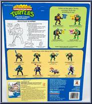 Machine Gunnin' Rocksteady from Teenage Mutant Ninja Turtles - Wacky Action manufactured by Playmates [Back]