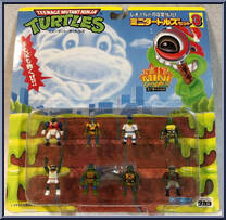 Mini Turtles Set 3 (Leonardo Set) from Teenage Mutant Ninja Turtles - Mini Mutants - Japanese Exclusives manufactured by Playmates [Front]