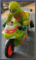 Road Racin' Mike with Kowabunga Bike from Teenage Mutant Ninja Turtles - Bodacious Bikers manufactured by Playmates [Loose]