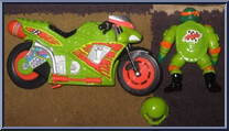 Road Racin' Mike with Kowabunga Bike from Teenage Mutant Ninja Turtles - Bodacious Bikers manufactured by Playmates [Loose]