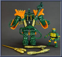 Robotation Michaelangelo from Teenage Mutant Ninja Turtles - Muta Force manufactured by Playmates [Loose]