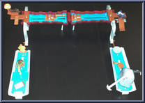 Carry Along Sai Playset (with Cards) from Teenage Mutant Ninja Turtles - Mini Mutants manufactured by Playmates [Loose]