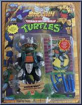 Shogun Mike (Silver Armor with Card) from Teenage Mutant Ninja Turtles - Shogun Turtles manufactured by Playmates [Front]
