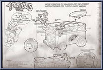 Turtle Party Wagon (Mutant Attack Van) from Teenage Mutant Ninja Turtles - 1989 - Accessories manufactured by Playmates [Instructions]