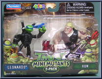 Leonardo / Hun from Teenage Mutant Ninja Turtles - 2007 Movie - Mini Mutants manufactured by Playmates [Front]