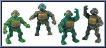 Leo, Don, Raph, Mike from Teenage Mutant Ninja Turtles - Animated - Mini Figures: 4-Packs manufactured by Playmates [Loose]