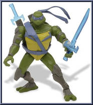Leonardo from Teenage Mutant Ninja Turtles - Animated - Fast Forward manufactured by Playmates [Loose]