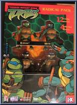Radical Pack (4 DVDs, Leo, Don, Raph, Mike) from Teenage Mutant Ninja Turtles - Animated - Mini Figures: 4-Packs manufactured by Playmates [Front]