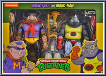 Mighty Hog and Rhino-Man from Teenage Mutant Ninja Turtles - Classic Cartoon - Multi-Packs manufactured by Neca [Front]