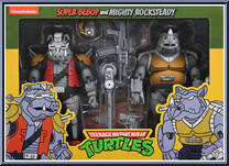 Super Bebop and Mighty Rocksteady from Teenage Mutant Ninja Turtles - Classic Cartoon - Multi-Packs manufactured by Neca [Front]