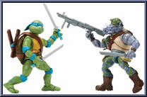 Leonardo vs. Rocksteady from Teenage Mutant Ninja Turtles - Classic Collection - 6" Scale - Multi-Packs manufactured by Playmates [Loose]