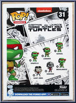 Raphael from Teenage Mutant Ninja Turtles - Eastman and Laird's Pop! manufactured by Funko [Back]