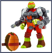 Michelangelo (with Stealth Battle Shell) from Teenage Mutant Ninja Turtles - Nickelodeon - Mutations manufactured by Playmates [Loose]