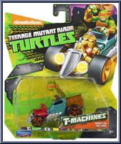 Mikey in Hot Rod from Teenage Mutant Ninja Turtles - Nickelodeon - T-Machines manufactured by Playmates [Front]