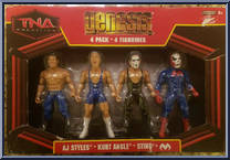 AJ Styles / Kurt Angle / Sting / Suicide from TNA - Genesis manufactured by Jakks Pacific [Front]