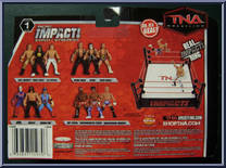 AJ Styles / Jeff Jarrett / Mick Foley from TNA - Micro - Wave 1 manufactured by Jakks Pacific [Back]