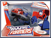 Optimus Prime from Transformers - Animated - Voyager Class manufactured by Hasbro [Front]