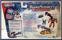 Smokescreen with Liftor from Transformers - Armada - Supercon Assortment manufactured by Hasbro [Back]