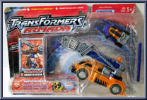 Smokescreen with Liftor from Transformers - Armada - Supercon Assortment manufactured by Hasbro [Front]