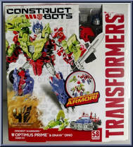 Optimus Prime & Gnaw from Transformers - Construct-Bots - Dinobot Warriors manufactured by Hasbro [Front]