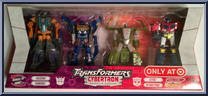 Megatron / Soundwave / Jetfire / Optimus Prime from Transformers - Cybertron - Exclusives manufactured by Hasbro [Front]