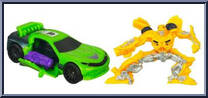 Crumplezone vs Bumblebee from Transformers - Dark of the Moon - Speed Stars Mini Changers manufactured by Hasbro [Loose]