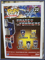 Optimus Prime (Metallic) from Transformers - Pop! Vinyl Figures manufactured by Funko [Back]